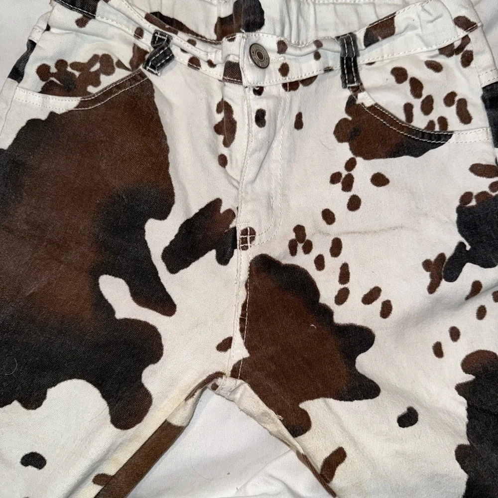 Bundle Kids' Brown and White Animal Print Jeans‎